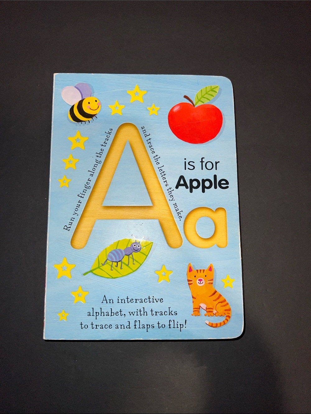 Interactive Alphabet Tracing Board Book - Blue (A is for Apple)